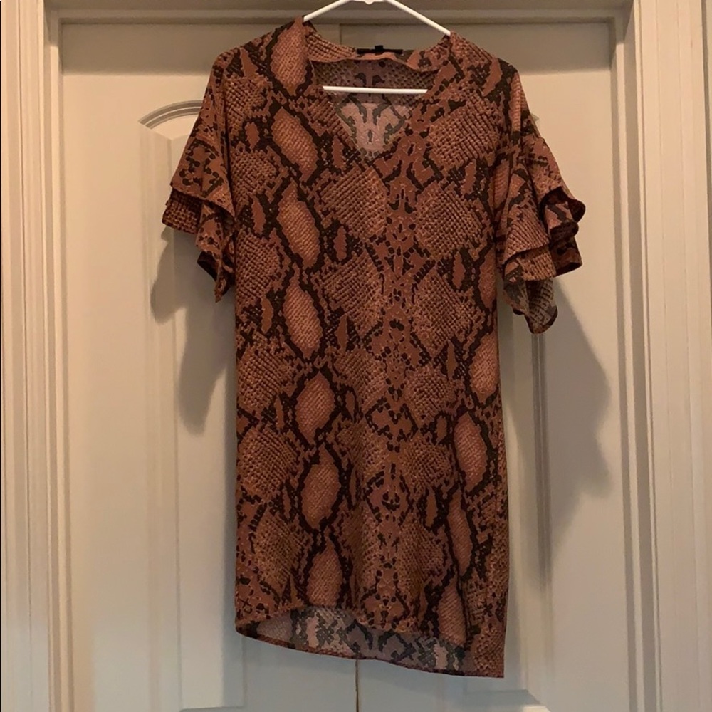 Snake Pattern Swing Dress